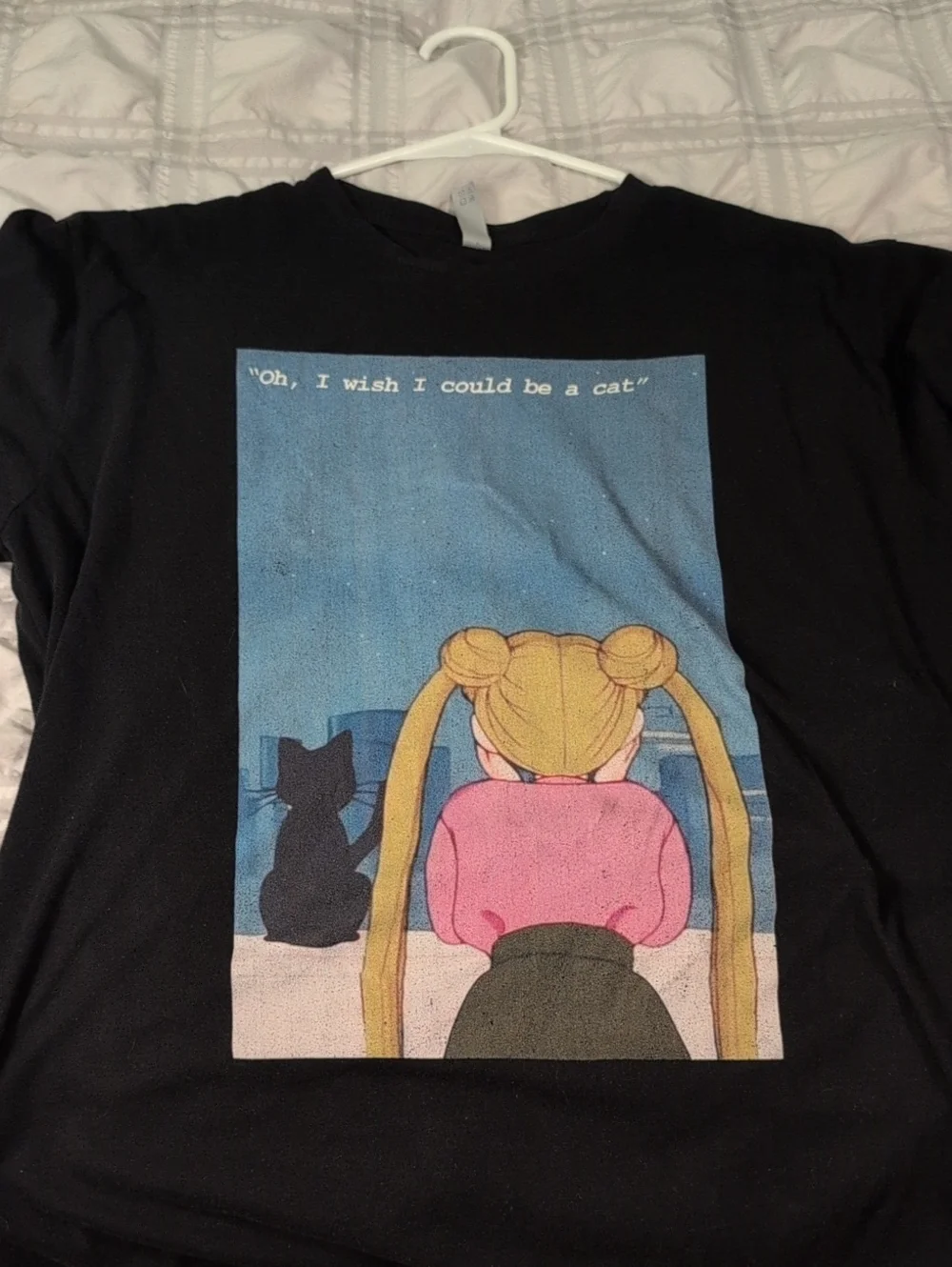 Sailor Moon Black Cat & Girl Graphic Tee - Pets Cat